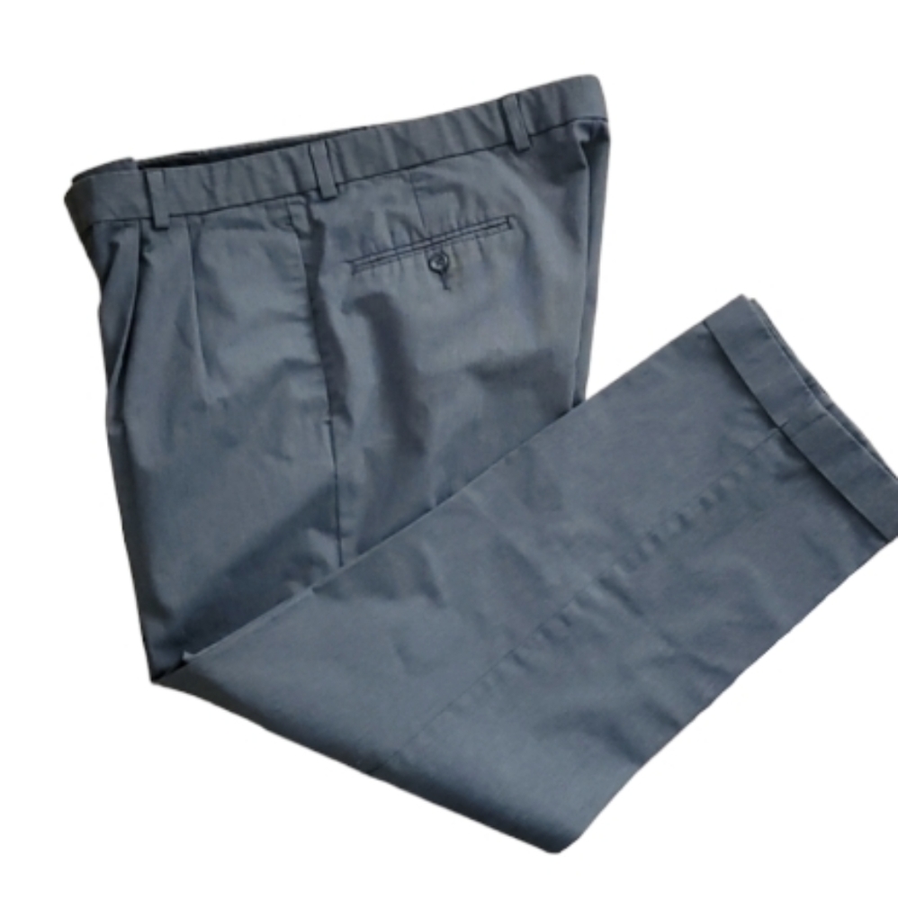 Dockers DuPont Teflon Stain‎ Defender Mens Pleated Front Grey Dress Pants 36x30